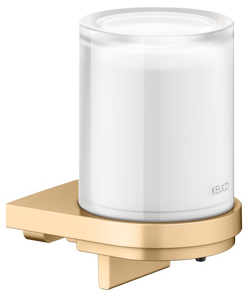 Keuco Collection Moll Lotion Dispenser with Holder & Pump - Brushed Brass