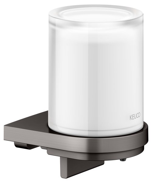 Keuco Collection Moll Lotion Dispenser with Holder & Pump - Brushed Titanblack
