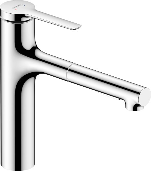 Hansgrohe Zesis M33 Single Lever Kitchen Mixer 160, Metal Pull-Out Spray, 2jet, Sbox - Chrome