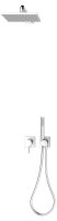 Keuco IXMO Shower Set 4 with Square Shower Holder, Head & Handset - Chrome