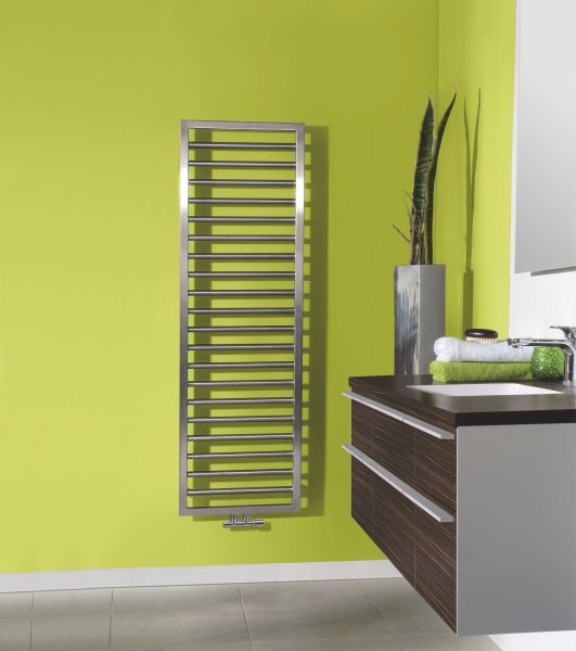 Zehnder Subway Towel Rail 613 x 450mm - Brushed Stainless Steel