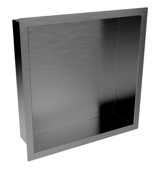Scudo 300 x 300mm Inset Shower Niche - Gunmetal