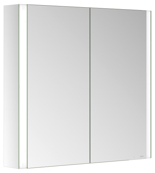 Keuco Somaris 800 x 700mm Wall-Mounted 2 Door Mirror Cabinet - Mirror Finish
