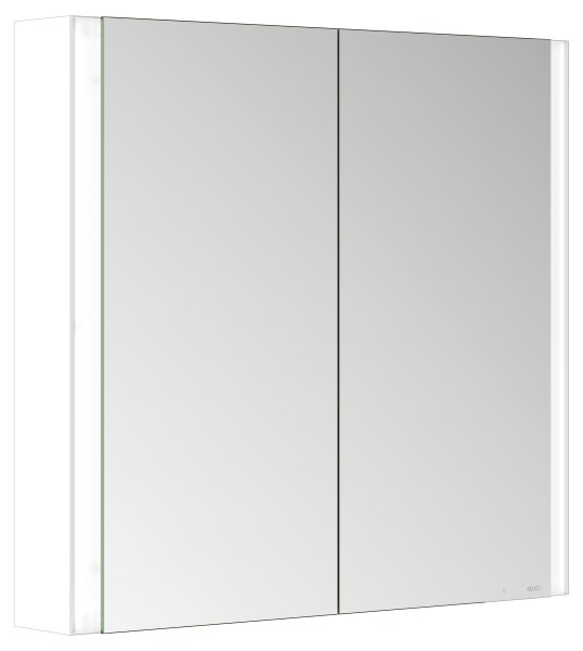 Keuco Somaris 800 x 700mm Wall-Mounted 2 Door Mirror Cabinet - Matt White
