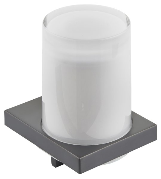 Keuco Edition 11 Lotion Dispenser with Holder & Pump Chrome - Brushed Black / Chrome