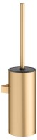Keuco Collection Moll Wall-Mounted Toilet Brush Set - Brushed Brass/Anthracite