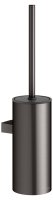 Keuco Collection Moll Wall-Mounted Toilet Brush Set - Brushed Titanblack/Anthracite