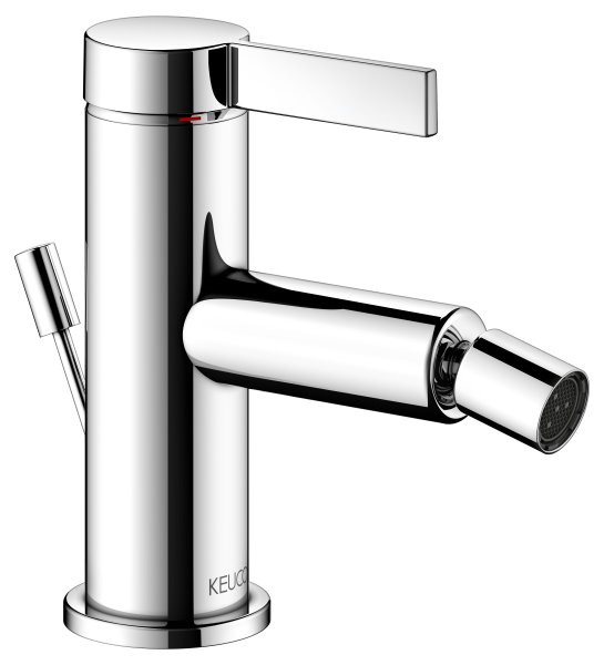 Keuco IXMO Single Lever Bidet Mixer with Pop-Up Waste (Pure Round Rosette) - Chrome