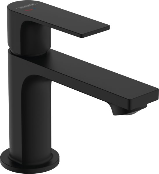 Hansgrohe Rebris E Single Lever Basin Mixer 80 Coolstart without Waste Set - Matt Black