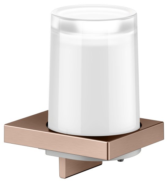 Keuco Edition 11 Lotion Dispenser with Holder & Pump Chrome - Brushed Red Gold