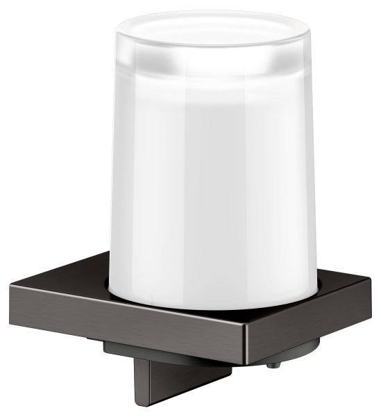 Keuco Edition 11 Lotion Dispenser with Holder & Pump Chrome - Brushed Titanblack