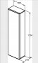 Ideal Standard Strada II Matt Anthracite Half Column Unit with 1 Door