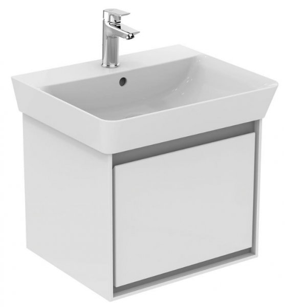 Ideal Standard Connect Air Cube Basin Unit for 550mm Basin (Gloss White with Matt White Interior)