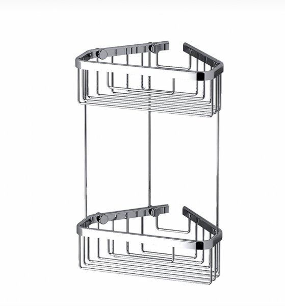 Origins Living Double Corner Shower Basket - Chrome