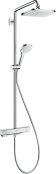 Hansgrohe Croma E Showerpipe 280 1jet Ecosmart 9 L/Min with Thermostat - Chrome
