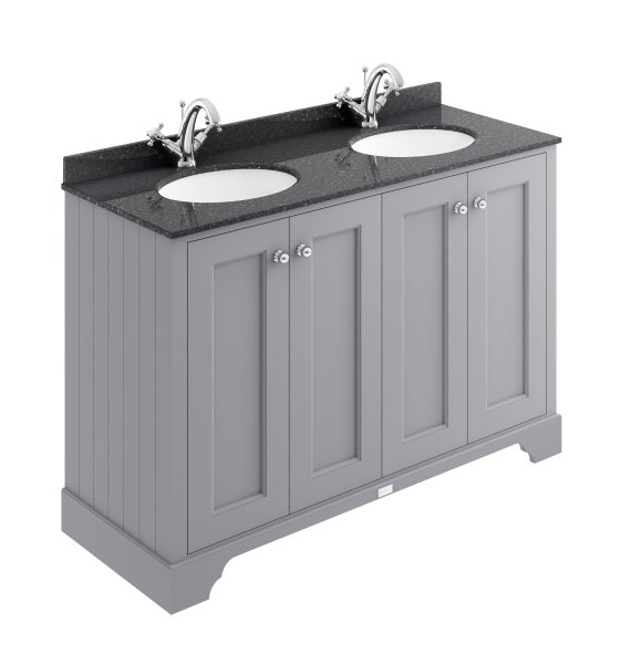 Bayswater 1200mm Plummett Grey 4 Door Basin Cabinet