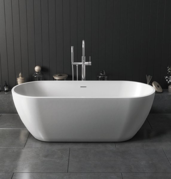 Scudo Form 1650 x 700mm Freestanding Bath - White