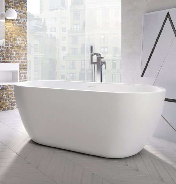 Scudo Onyx 1555 x 750mm Freestanding Bath - White