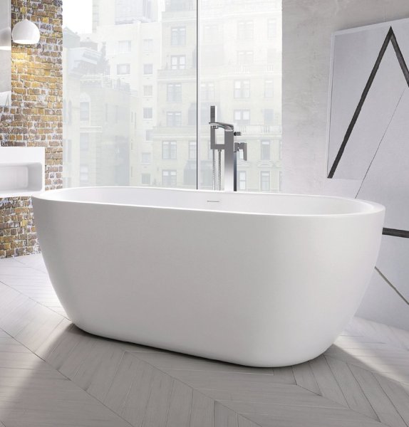 Scudo Onyx 1655 x 750mm Freestanding Bath - White