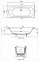 Ideal Standard Tesi 1700 x 700mm Idealform Plus+ Double Ended Rectangular Bath