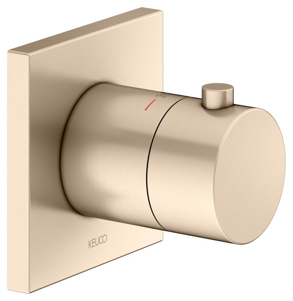 Keuco Thermostatic Mixer DN 15 (Square Rosette) - Brushed Bronze