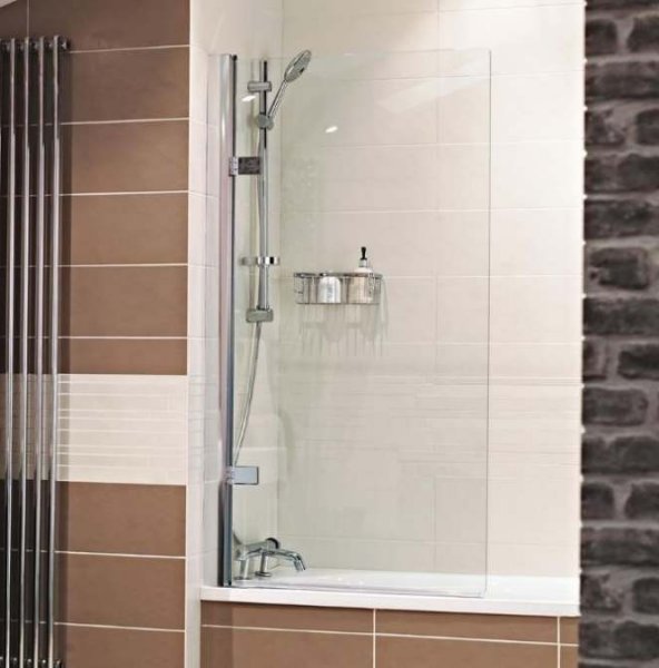 Roman Lumin8 Frameless Hinged Bath Screen Left Hand