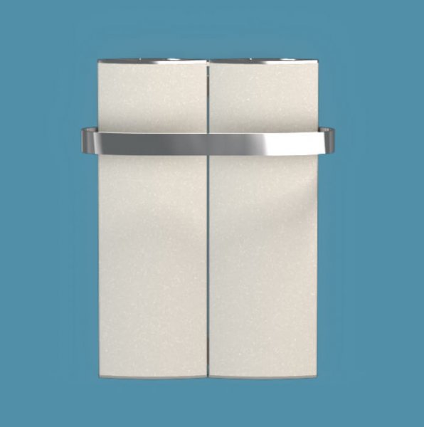 Bisque Lissett Towel Radiator - Nickel Look  -1590mm x 401mm