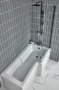 Fortitude L Shape 1700x750mm Shower Bath (Right Hand) - White