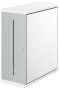 Keuco Collection Moll Paper Towel Dispenser with Right Hand Mirror Door - Chrome/White