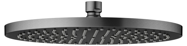 Keuco 250mm Round Shower Head - Brushed Black / Chrome