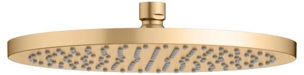 Keuco 250mm Round Shower Head - Brushed Brass