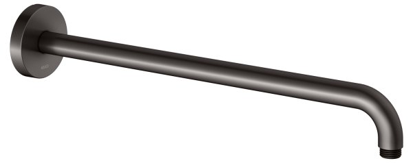 Keuco 450mm Wall-Mounted Shower Arm with Round Rosette - Brushed Titanblack