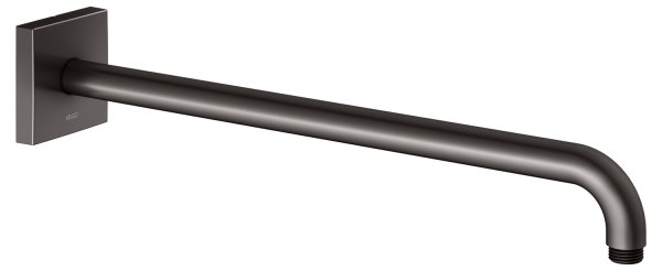 Keuco 450mm Wall-Mounted Shower Arm with Square Rosette Extension - Brushed Titanblack