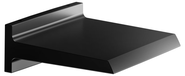 Keuco Waterfall Shower with Wall Union - Matt Black
