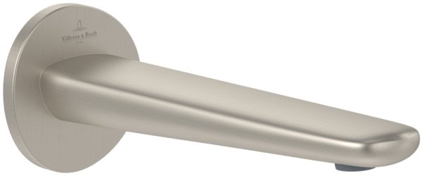 Villeroy & Boch Antao Wall-Mounted Bath Spout - Matt Brushed Nickel