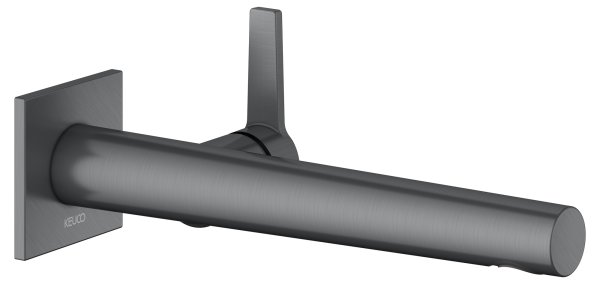 Keuco Edition 11 Single Lever Mixer for Wall Mounting Extension 243mm - Brushed Black / Chrome