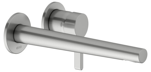 Keuco Edition 400 Single Lever Mixer Wall Mounted Extension 243mm - Stainless Steel