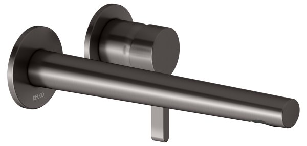 Keuco Edition 400 Single Lever Mixer Wall Mounted Extension 243mm - Brushed Titanblack