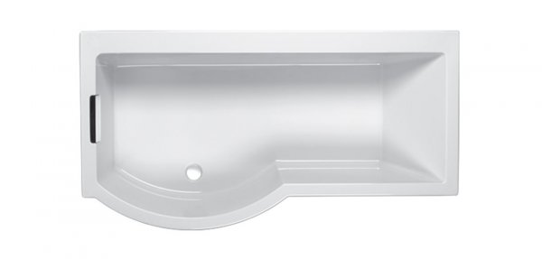 Carron Celsius Left Hand 1700 x 750/900mm Shower Bath includes Overflow Filler & Clicker Waste