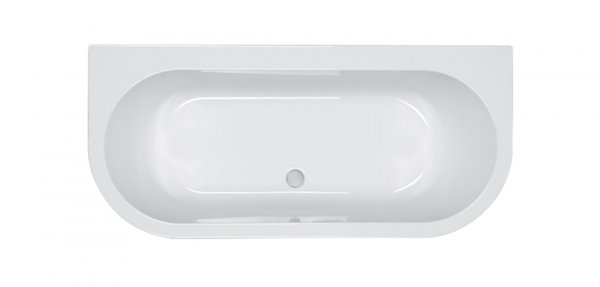 Carron Halcyon D-Shaped 1750 x 800mm Acrylic Freestanding Bath