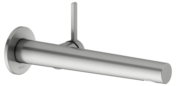 Keuco Edition 400 Single Lever Mixer Wall Mounted Extension 243mm - Stainless Steel