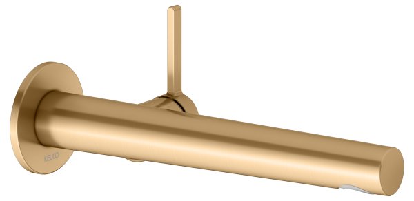 Keuco Edition 400 Single Lever Mixer Wall Mounted Extension 243mm - Brushed Brass