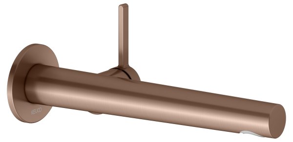 Keuco Edition 400 Single Lever Mixer Wall Mounted Extension 243mm - Brushed Red Gold