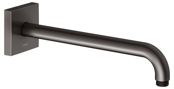 Keuco 300mm Wall-Mounted Shower Arm with Square Rosette Extension - Brushed Titanblack