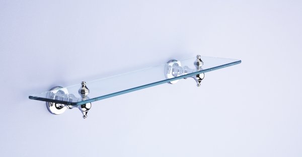 Silverdale Berkeley 495mm Glass Shelf - Chrome