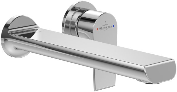 Villeroy & Boch Liberty 236mm Wall Mounted Single-Lever Basin Mixer - Chrome
