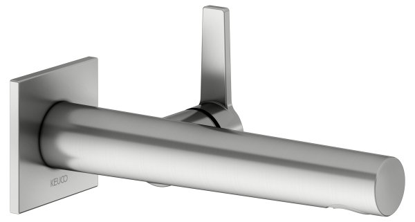 Keuco Edition 11 Single Lever Mixer for Wall Mounting Extension 197mm - Stainless Steel