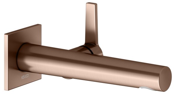 Keuco Edition 11 Single Lever Mixer for Wall Mounting Extension 197mm - Brushed Red Gold