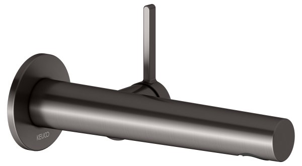 Keuco Edition 400 Single Lever Mixer Wall Mounted Extension 197mm - Brushed Titanblack