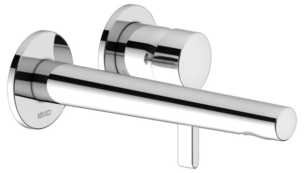 Keuco Edition 400 Single Lever Basin Mixer Wall-Mounted Concealed Projection 197mm - Chrome